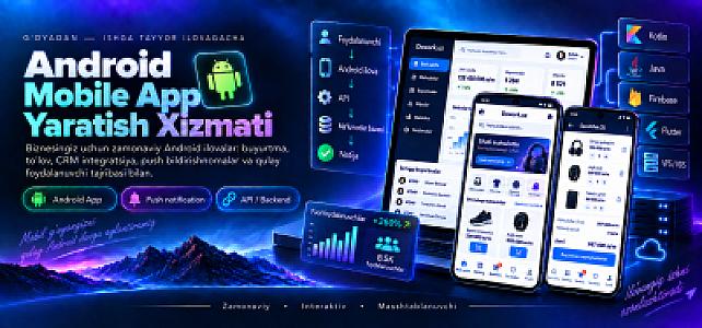 Android uchun mobil ilovalar yaratish
