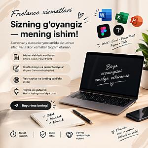 Word, Excel, PowerPoint, Figma va Tilda xizmatlari