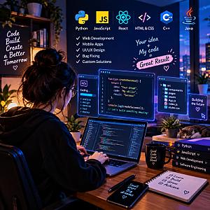 Coding, Text Translation & Logo Design