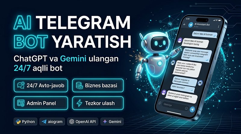 AI Telegram бот для бизнеса: ChatGPT/Gemini консультант