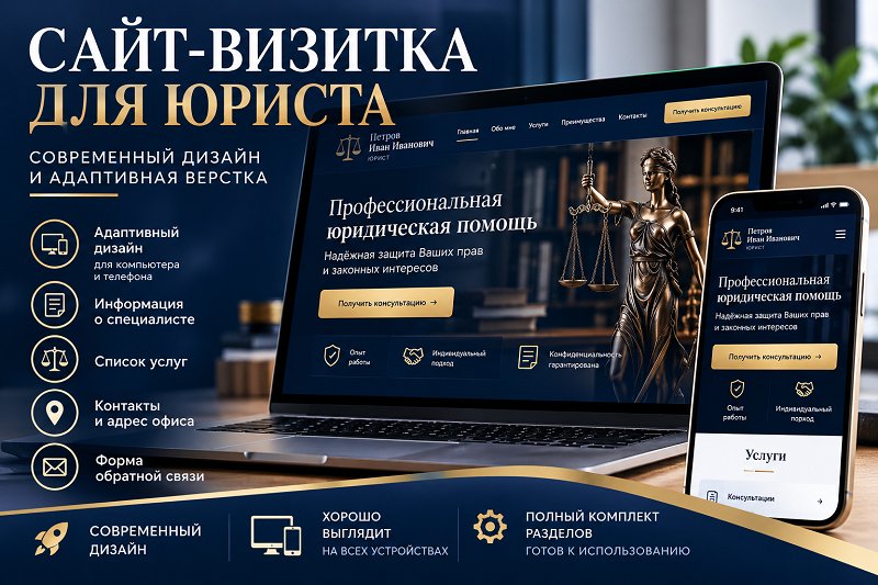 Разработка сайта-визитки под ключ