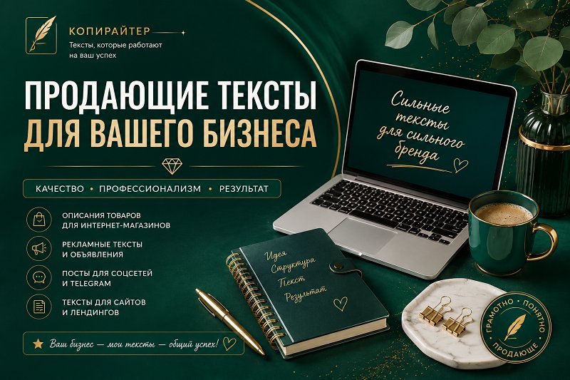 Профессиональный копирайтинг для вашего бизнеса
