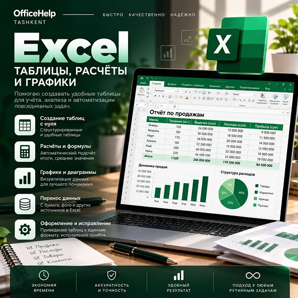 Excel и Word: Сметы, таблицы, отчёты, документы