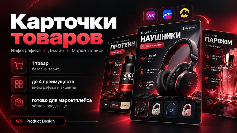 Создание карточек товаров, иллюстраций и AI-изображения