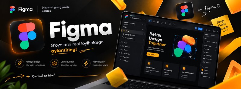 Figma’da zamonaviy va chiroyli sayt dizaynini yarataman